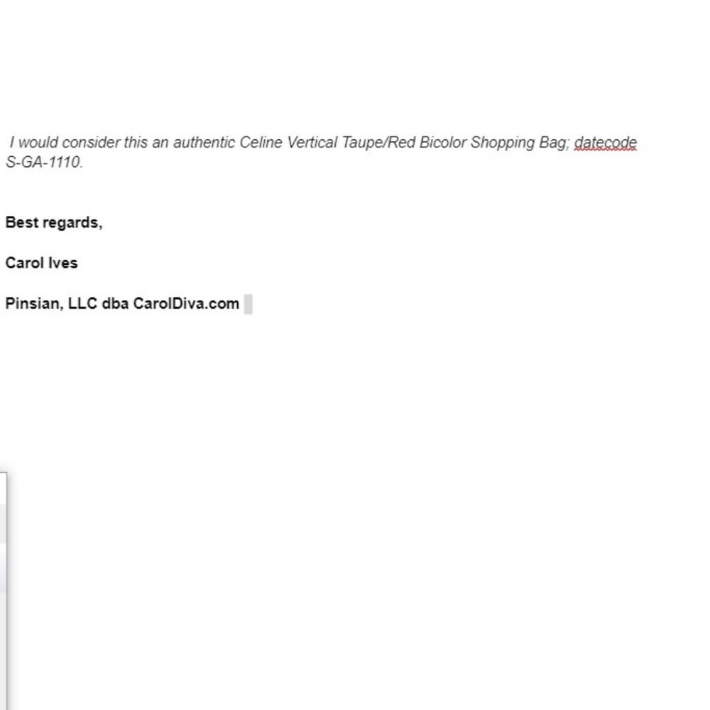 authentic Celine Shopping bag Vertical bicolor, taupe and b - Picture 16 of 16